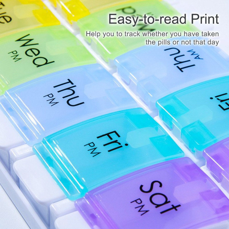 Pill Box Organiser 7 Day for AM and PM, Opret