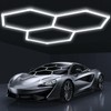 HYPERLITE Hexagon Garage LED Light, Upgraded 3 Level Dimmable 96W