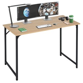 47 inch Computer Desk Home Office Desk Writing Study Table Modern Simple Style PC Desk with Metal Frame Gaming Desk Workstation for Small Space，Nature
