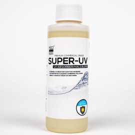 Super UV Inhibitor Additive 4 oz. Bottle for Epoxy Resin - Protects Against Yellowing & Highest UV Resistance! Perfect for Preserving The Clarity of Serving Trays, Coasters, River Tables, and More!