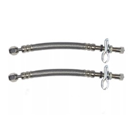 Dual Dynamics 2 STEEL DUAL WHEEL VALVE STEM EXTENDER EXTENSION 9IN STEEL BRAIDED HOSES