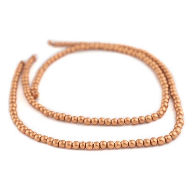 The Bead Chest Copper Round Natural Wood Beads 5mm 16