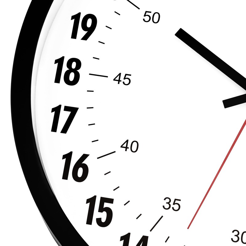 Foxtop 24 Hour Wall Clock Battery Operated Round Analog Wall