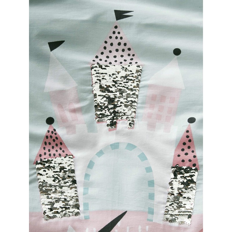 VERTBAUDET Girls' Unicorn Bedding Set, Oeko-Tex, Pink, 140 x 200