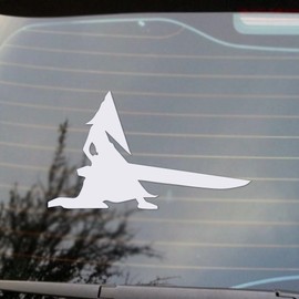 Cosplay & Fan Gear Pyramid Head Gaming Vinyl Decal (White)