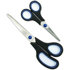 So Useful Comfort Grip Steel Scissors Set of 2 Kitchen and Home Art Craft Cutting Tools by Sky Online Shopping (2 pcs in Assorted Sizes, 1 x Pack)
