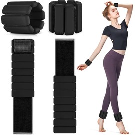 Pesas para Tobillos 4pcs, 1Libra*2Pcs+2 Libra*2Pcs, Polainas para Tobillos y Muñecas, Muñequeras con Peso para De Tobillo, Muñeca, pesas de tobillo para Mujeres, Hombres, Deporte y Forma Física
