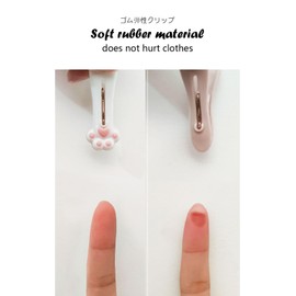 NiceForU 24pcs Cute Cat Claw Clothespin, Towel Clips, Keep Your Laundry Trackless (Pink 12 + Grey 12)