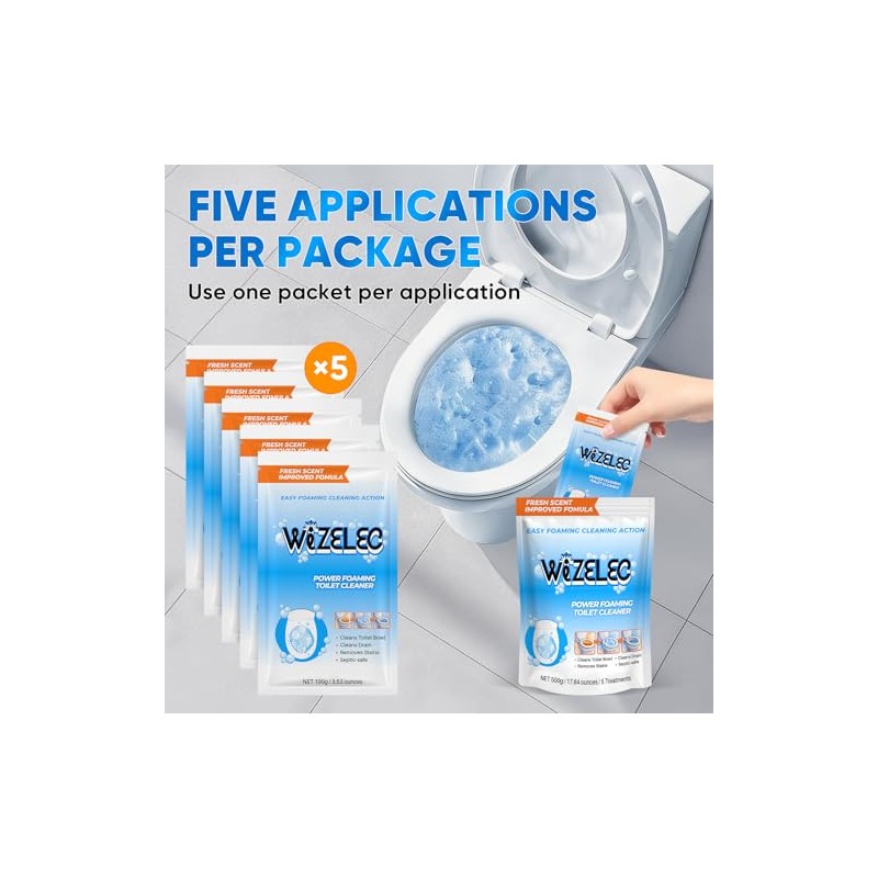 Self-Foaming Toilet Cleaner Powder - Deep Clean & Fresh Scent