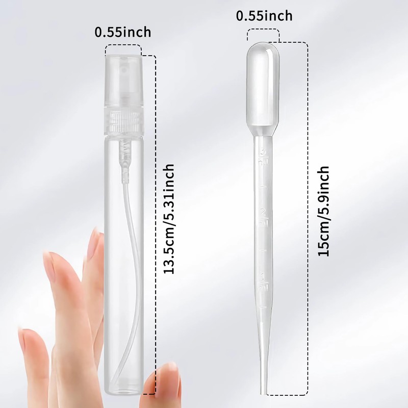 uadbau Mini Spray Bottle, 5 Pcs 10ml Perfume Bottle Empty