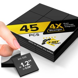 Large Magnets with Adhesive Backing Round and Square Self Adhesive Magnets - Big Industrial Flexible Sticky Magnets with Adhesive Backing are Great Alternative to Magnetic Stickers, Tape and Strip