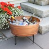 Achla Designs C-81C-S1 Classic Galvanized Tub and Stand, Copper and