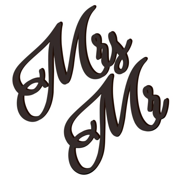 ORFOFE 1set Wedding Chair Signs for Bride and Groom Elegant