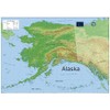 Alaska Physical State Map - 23.3 x 16.5 Inches -