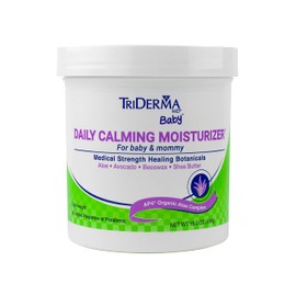 TriDerma Daily Calming Baby Moisturizing Lotion for Baby's Sensitive Skin with Soothing AP4 Aloe Vera, Avocado & Vitamins B & E, Fragrance Free 16 Ounces