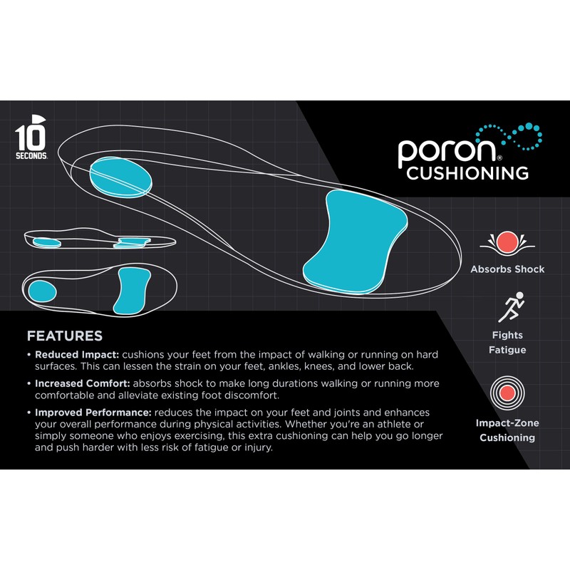 10 Seconds - 3720 ¾ Stability: Firm Arch Support -