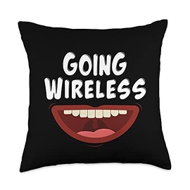 Going Wireless Dental Braces Off Gift Throw Pillow