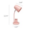 Simple Designs LT2128-BPK 15.75" Sleek Essentials Metal Table Desk Lamp,