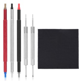 lasuroa 5pcs Watch Repair Tool, Watchmaker Setting Tool Press Kit with 3 Hand Pressers Pusher & 2 Removers for Wristwatch Maintenance