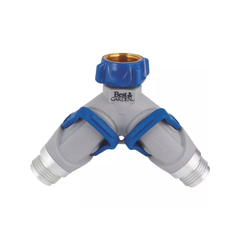 Best Garden Metal Dual Y-Hose Shutoff Connector