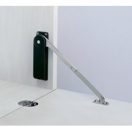 スガツネ工業 ランプ印 ソフトダウンステー 重量扉用 HDS-10型 (2本使い用) 左用 HDS-10KL-BL