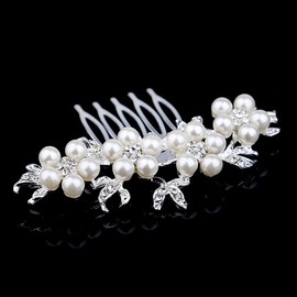 AVILMORE Pearl Hair Ornament, 5 Combs, Stylish, Hair Accessories, Wedding, Kimono, Party, Dress, Coming of Age Ceremony, Graduation Ceremony, School Entrance Ceremony, Dress