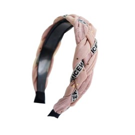 BEKYNI Diademas de Moda para Mujer: Accesorios para El Cabello de Estilo Étnico Vintage con Nudo Ancho, Diademas de Tela con Estampado Floral (13-Rosa Loto, Talla Única)