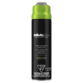Gillette Labs Rapid Foaming Shaving Gel for Men Alcohol Dye and Paraben-Free