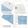 FuninCrea 2 Pcs PU Leather Jewelry Pouches with Snap Button,