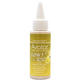 Avatar Funky Fruit Semi-Permanent Hair Color, 7172, Lemon Yellow, 2.8oz