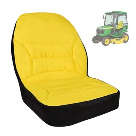 Tractor Seat Cover, LP95233 Water Proof Riding Lawn Mower Seat Cover, Compatible with John 3E 3R 4 M Series 1023E Tractor, Back Up to 18in High, Oxford 300D Fabric