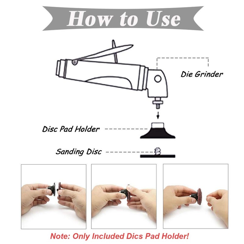 Mesee 2" Roll Lock Disc Pad Holder - 1/4" Shank