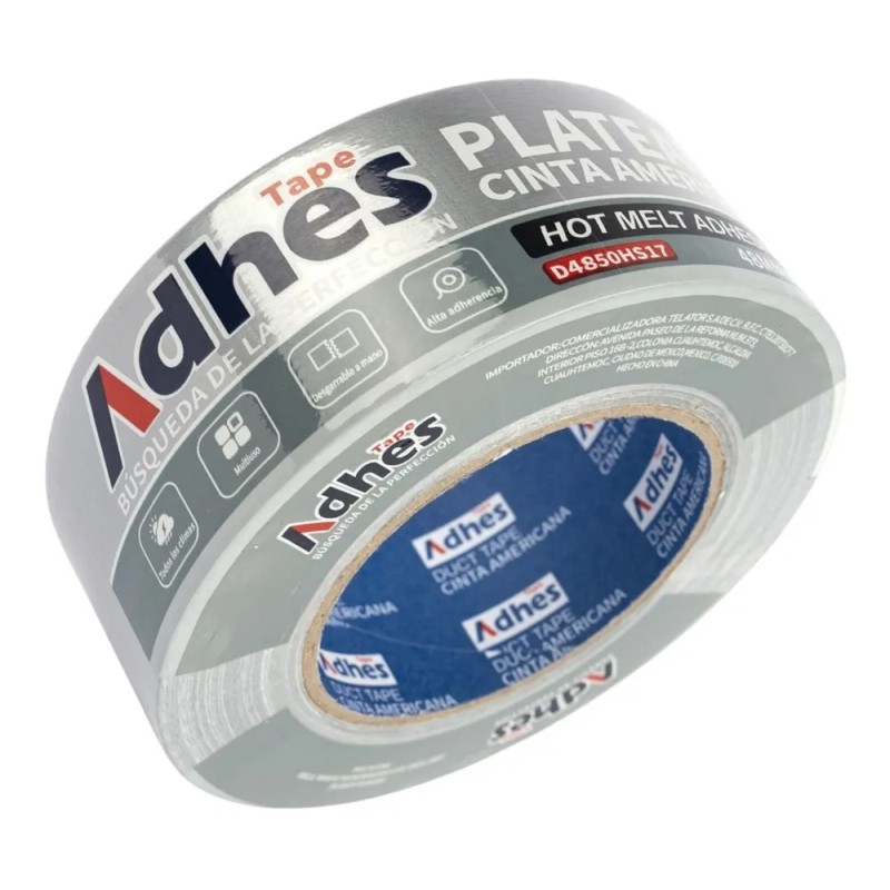 Cinta Americana Adhesiva Adhes Plata 50m Espesor 170