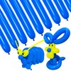 100Pcs Blue Long Balloons Thickening Latex Dark Blue 260 Modeling
