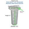 3" Commercial Floor Drain Strainer, 6" Tall, Perforated Stainless Steel
