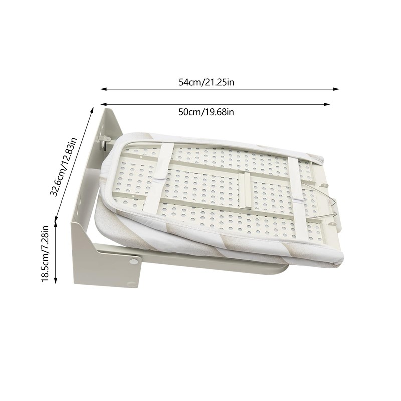 TITIDU Wall Mounted Ironing Board Space Saver Foldable 180°Swivel Ironing