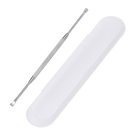 Steel Ear Pick Earwax Remover Spoon Ear Scraper Scratcher Ear Cleaner with Storage Box, 304 Stainless