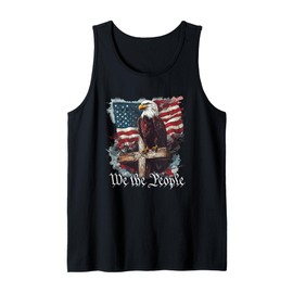 American Flag Patriotic Founding Fathers We The People USA Tank Top