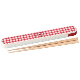 Nakano Happy Home Red Chopstick Case Set, 7.7 inches (19.5 cm), Bento Box, Portable, Picnic