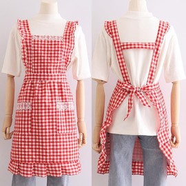 RchleaKry Cute Apron for Women with Pockets, Classic Vintage Apron, 34'' x 27'' Cooking Apron, Perfect for Cafe Shop, Baking, Cooking (Green)