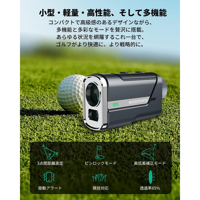Wosports Golf Laser Distance Meter, Mini 3 Point Distance Mini