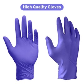 PElPU Nitrile Gloves,Disposable cleaning,(X-Large, 100-Count) Powder Free, Latex Free,Ultra-Strong,Food Handling Use, Single Use, Non-SterileProtective Gloves