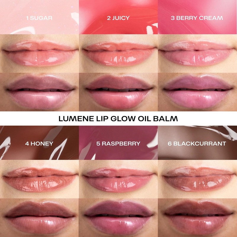 Lumene Lip Glow Oil Balm 10 ml, 100 Vegan, Wild