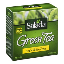 Salada Decaffeinated Green Tea, 40-Count Boxes (Pack of 6)