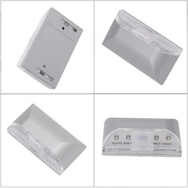 Key Light Door Lights, Small Motion Sensor Light with 4 LED Bulbs, Battery Powered Night Lights for Hallway, Stairway, Kitchen, Closet, Bedroom (2 Pack Silver)