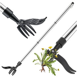 Weed Puller,Stand Up Weeder Hand Tool Weed Remover Tool with Long Handle Garden Weed Puller Root Removal Tools Extending Handle Patio Weed Remover Tool Ergonomic Dandelions Root Remover for Yard