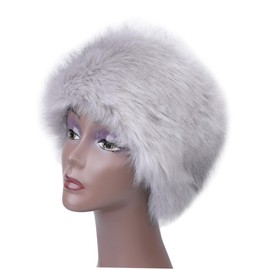 BIUDECO Elegant Warm Fur Hat Ski Earmuff for Women Girls Fashionable Cold Weather Cap Random Color