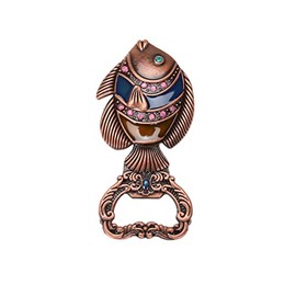 ARFUKA Stainless Steel Bottle Opener Magnetic Beer Bottle Opener Retro Tropical Fish Shaped Soda Beverage Opener Fridge Magnet Gift for Wedding Christmas and Birthday