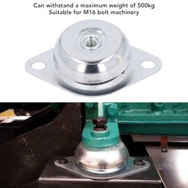 Generator Anti Vibration Pad, 500kg Load Capacity Vibration Reduction Rubber Shock Isolator for Generator, Stainless Steel Rubber Shock Dampener for M16 Mechanical Genset