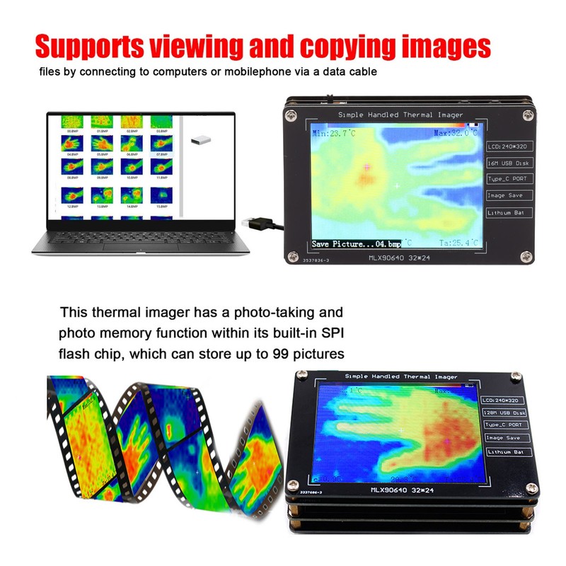 Infrared Thermal Imager Portable DIY LCD Digital High Accuracy Infrared